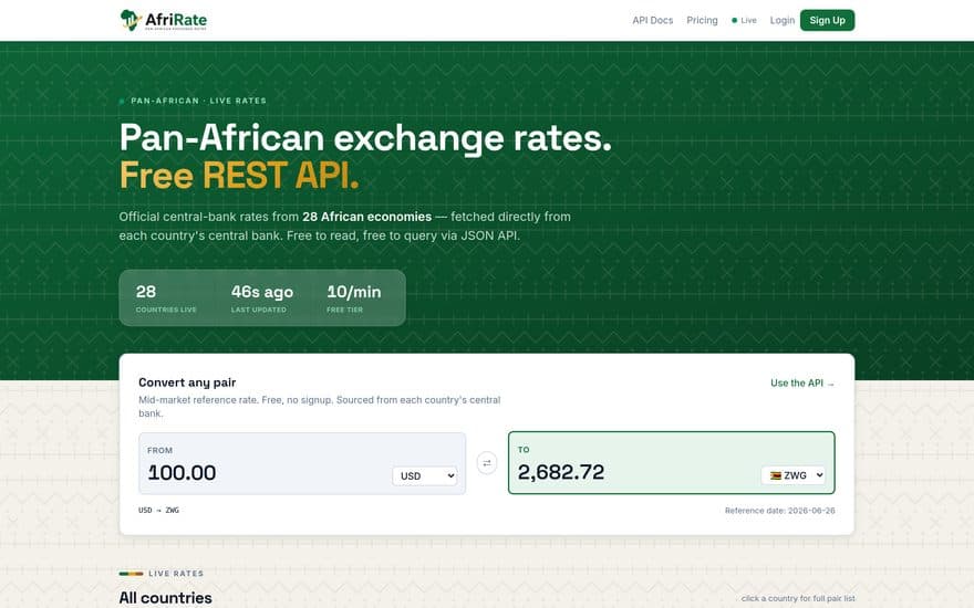 AfriRate screenshot